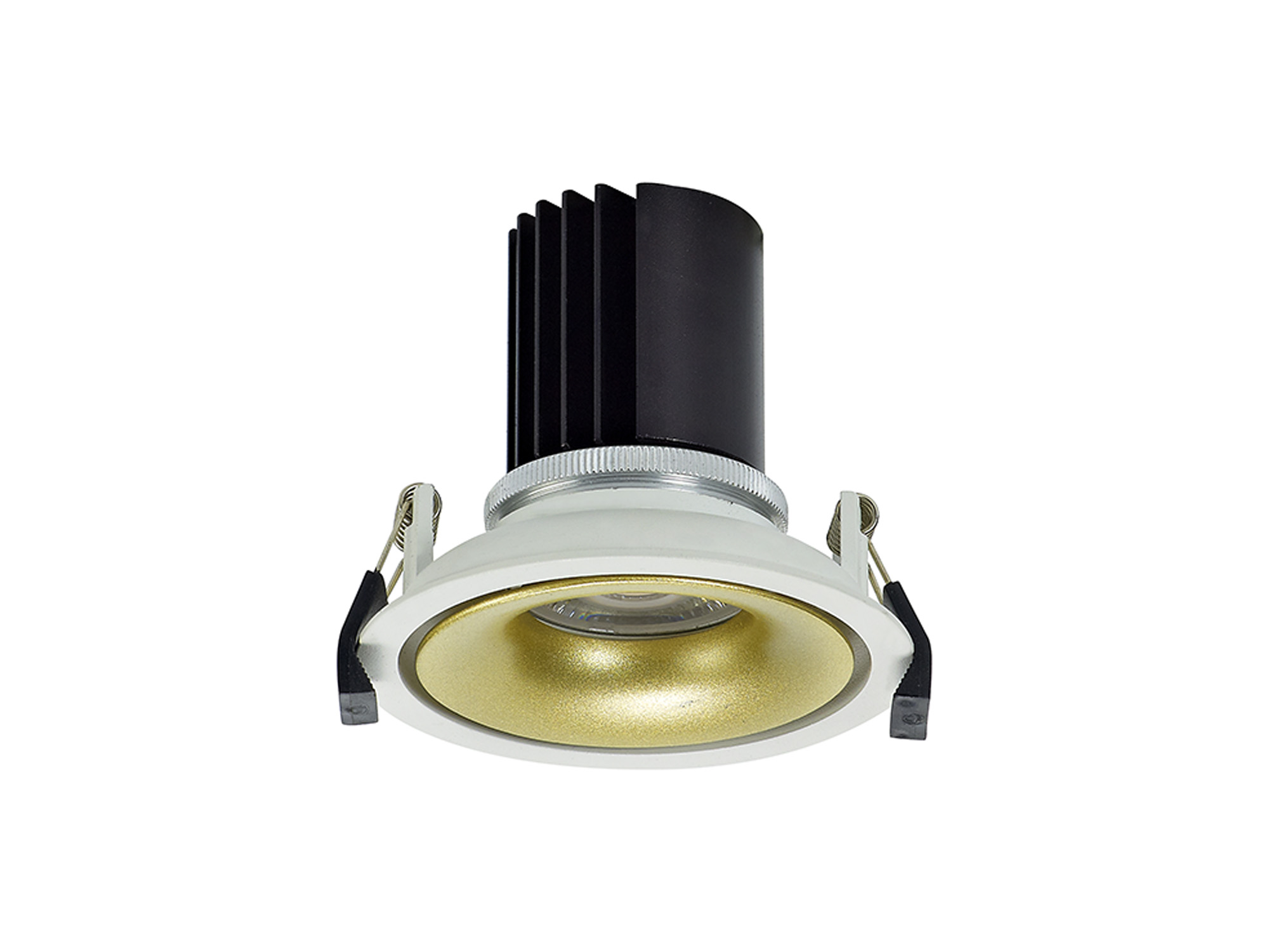 DM202108  Bolor 12 Tridonic Powered 12W 2700K 1200lm 12° CRI>90 LED Engine White/Gold Fixed Recessed Spotlight, IP20